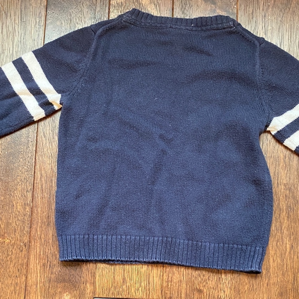 Janie and Jack Navy Sweater with Puppy Design - Picture 6 of 7